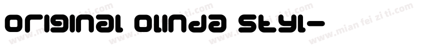 Original Olinda Styl字体转换